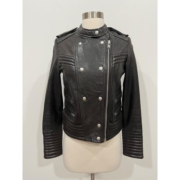 IRO Rojan Brown Biker Leather Jacket - Picture 8 of 16